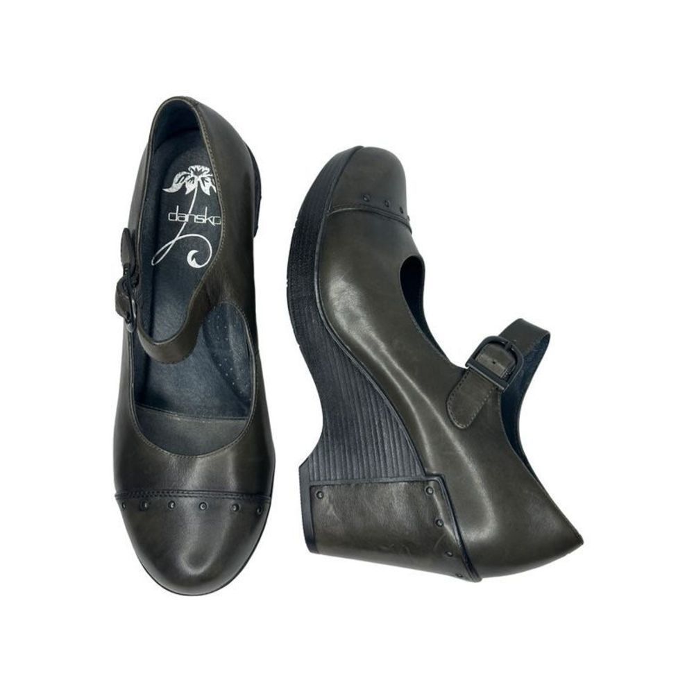 Dansko Brown Fanny Mary Jane Wedges Size 40/US Size 9.5 - 10